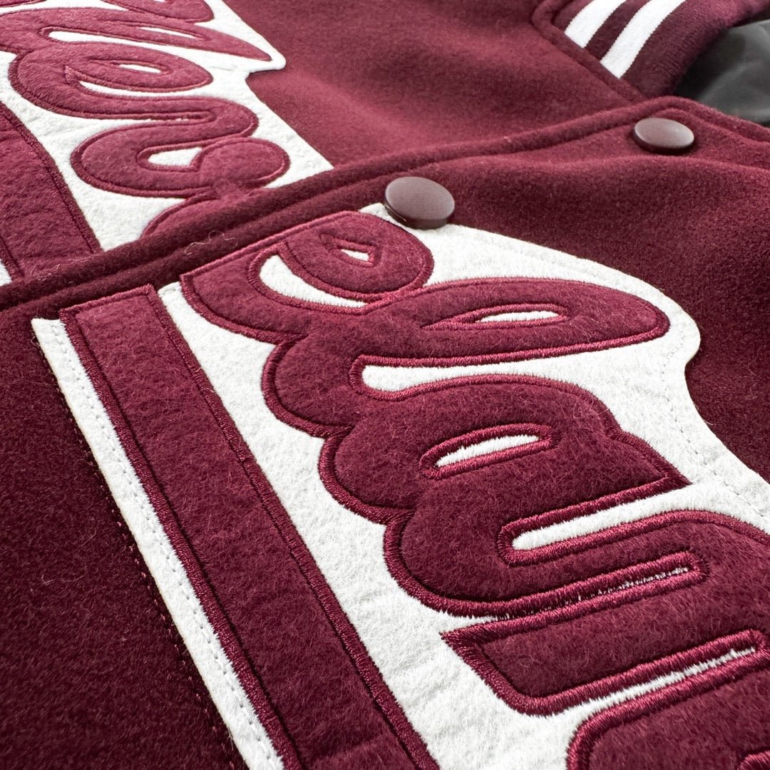 #C299 Wool and Leather Patchwork Baseball Jacket - Idiot Sandwich Apparel Limited - 