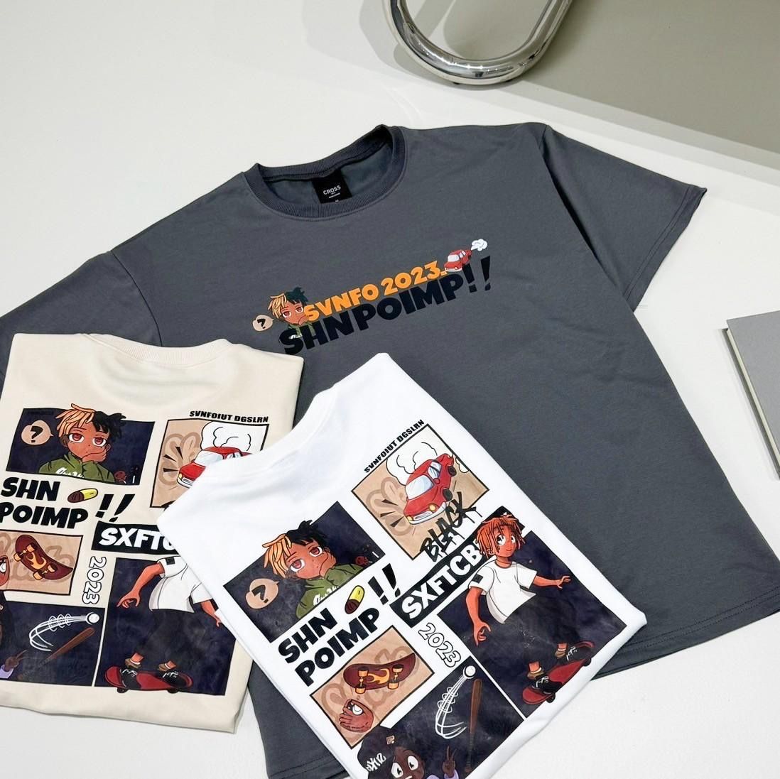 #C333 SHNPOIMP Skateboard T-shirt - Idiot Sandwich Apparel Limited - 