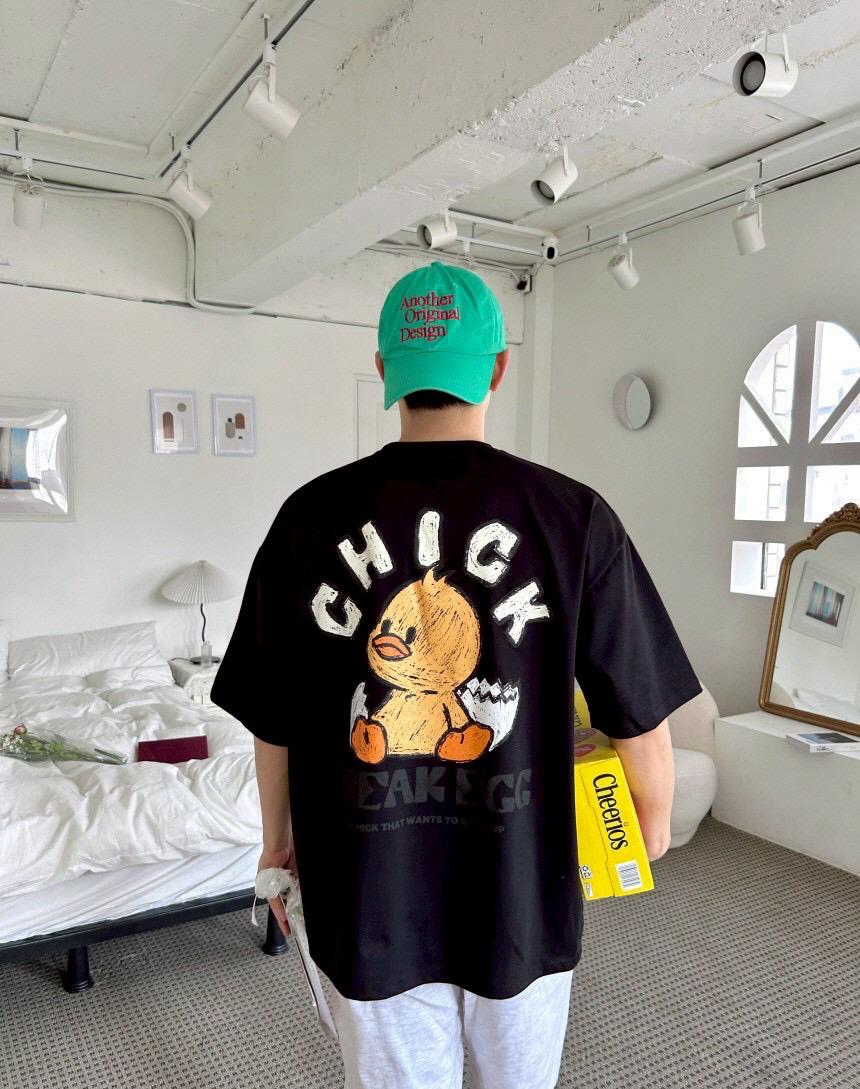 #C337 Chick Break Egg T-shirt - Idiot Sandwich Apparel Limited - 