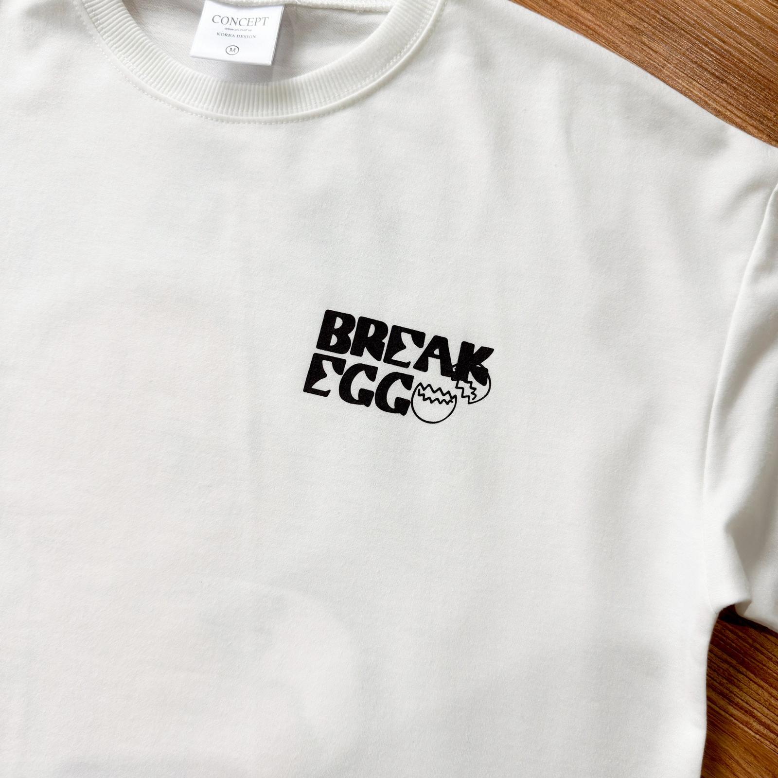 #C337 Chick Break Egg T-shirt - Idiot Sandwich Apparel Limited - 