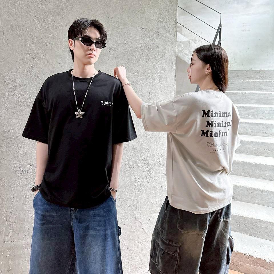 #C338 Minimal Letter Print T-shirt - Idiot Sandwich Apparel Limited - 