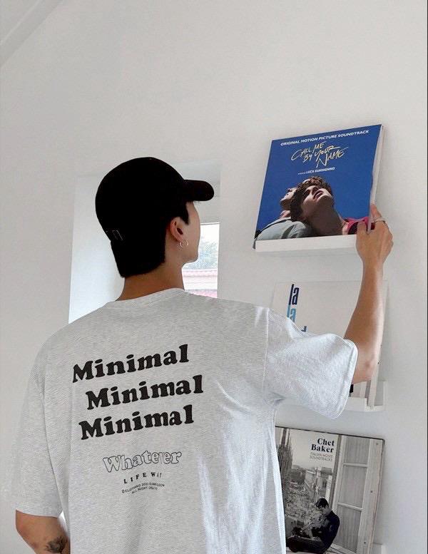 #C338 Minimal Letter Print T-shirt - Idiot Sandwich Apparel Limited - 