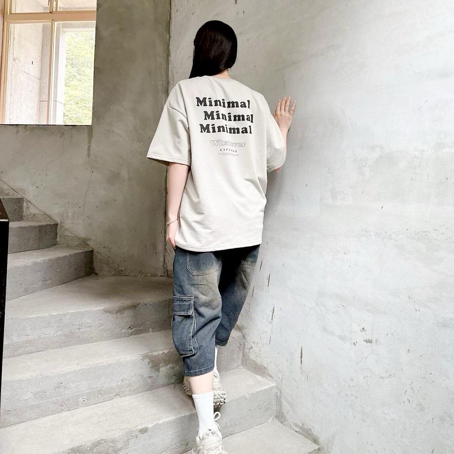 #C338 Minimal Letter Print T-shirt - Idiot Sandwich Apparel Limited - 