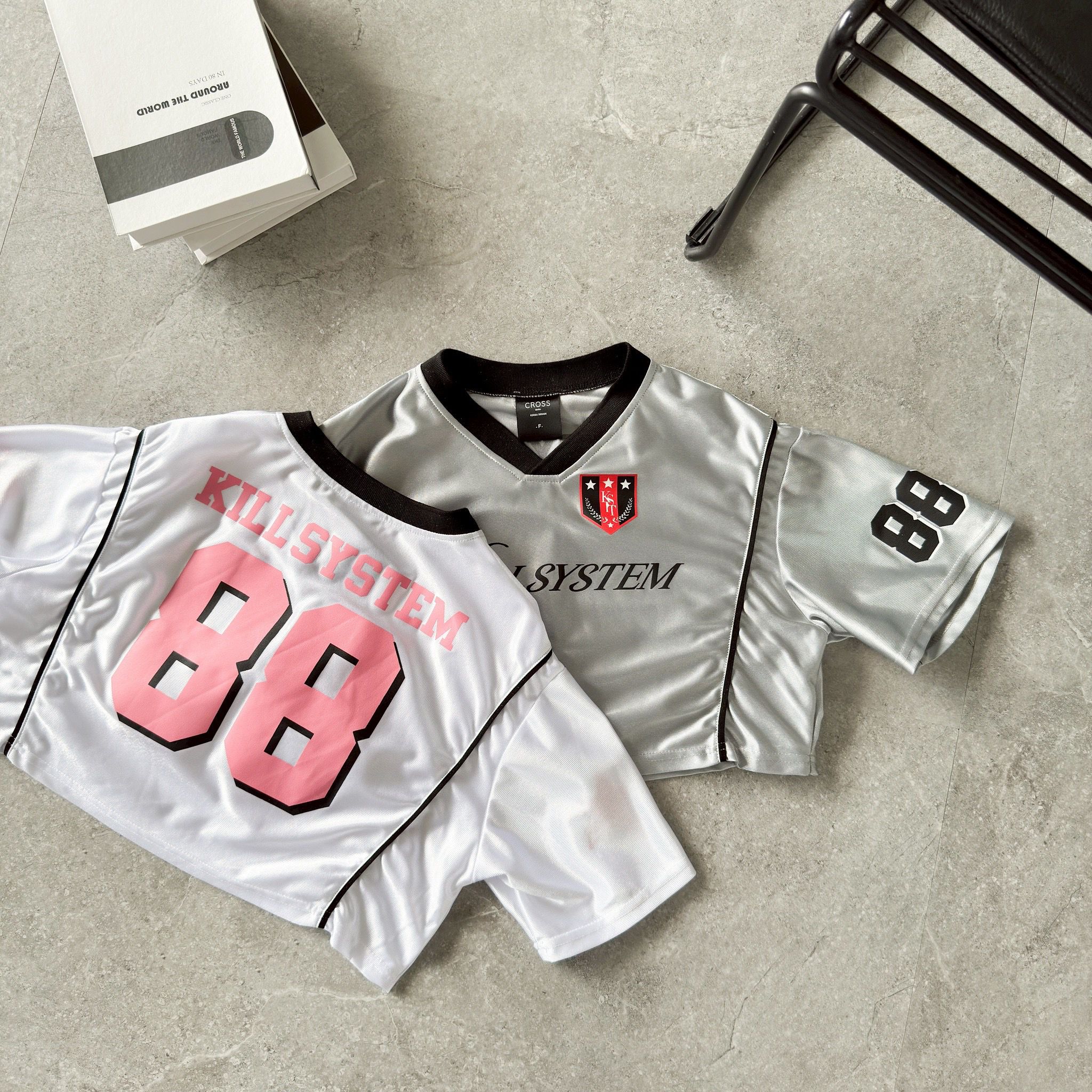 #C347 Kill System 88 Satin Crop Top - Idiot Sandwich Apparel Limited - 