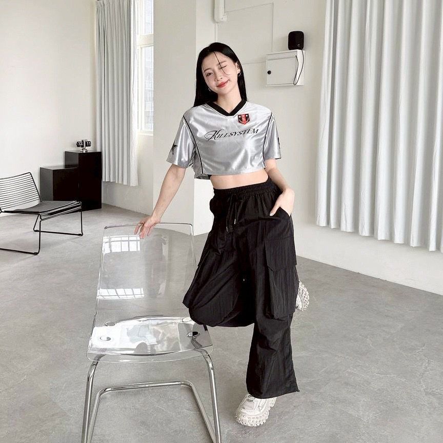 #C347 Kill System 88 Satin Crop Top - Idiot Sandwich Apparel Limited - 