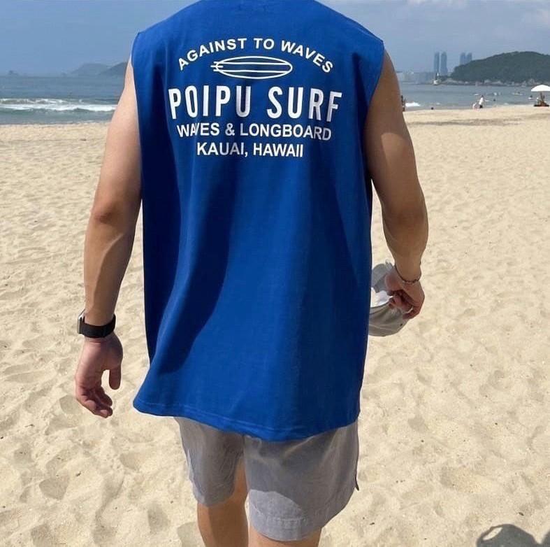 #C351 POIPU SURF Tank Top - Idiot Sandwich Apparel Limited - 
