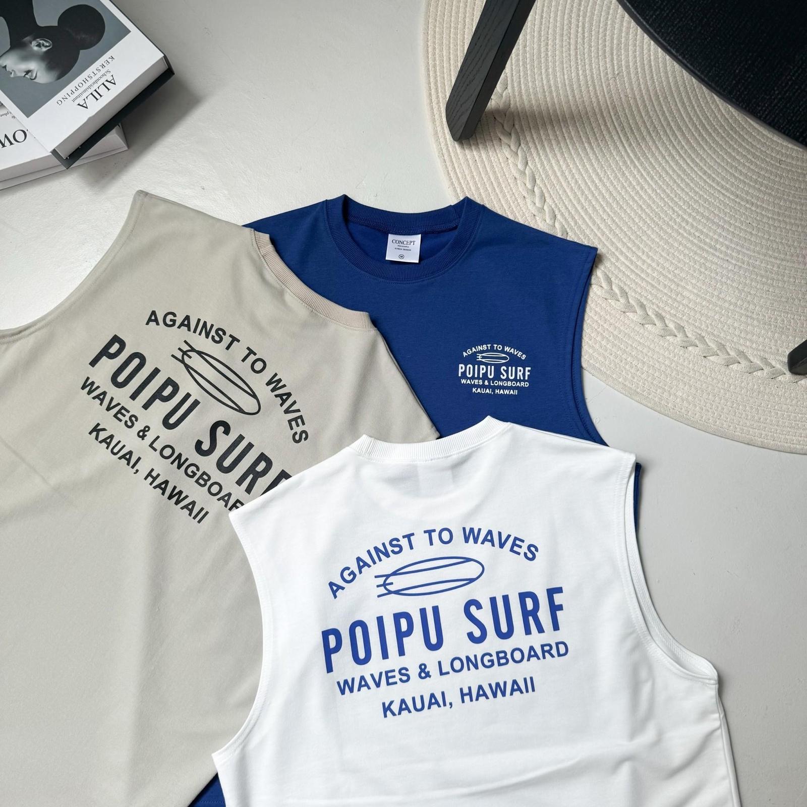 #C351 POIPU SURF Tank Top - Idiot Sandwich Apparel Limited - 