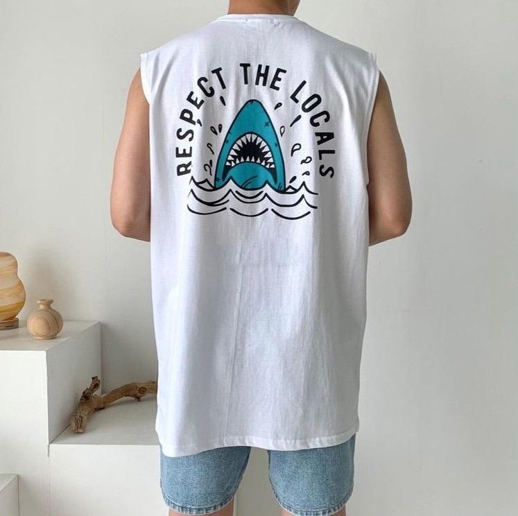 #C353 Respect The Locals Tank Top - Idiot Sandwich Apparel Limited - 