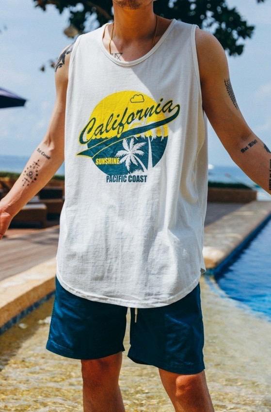 #C358 California Pacific Coast Tank - Idiot Sandwich Apparel Limited - 