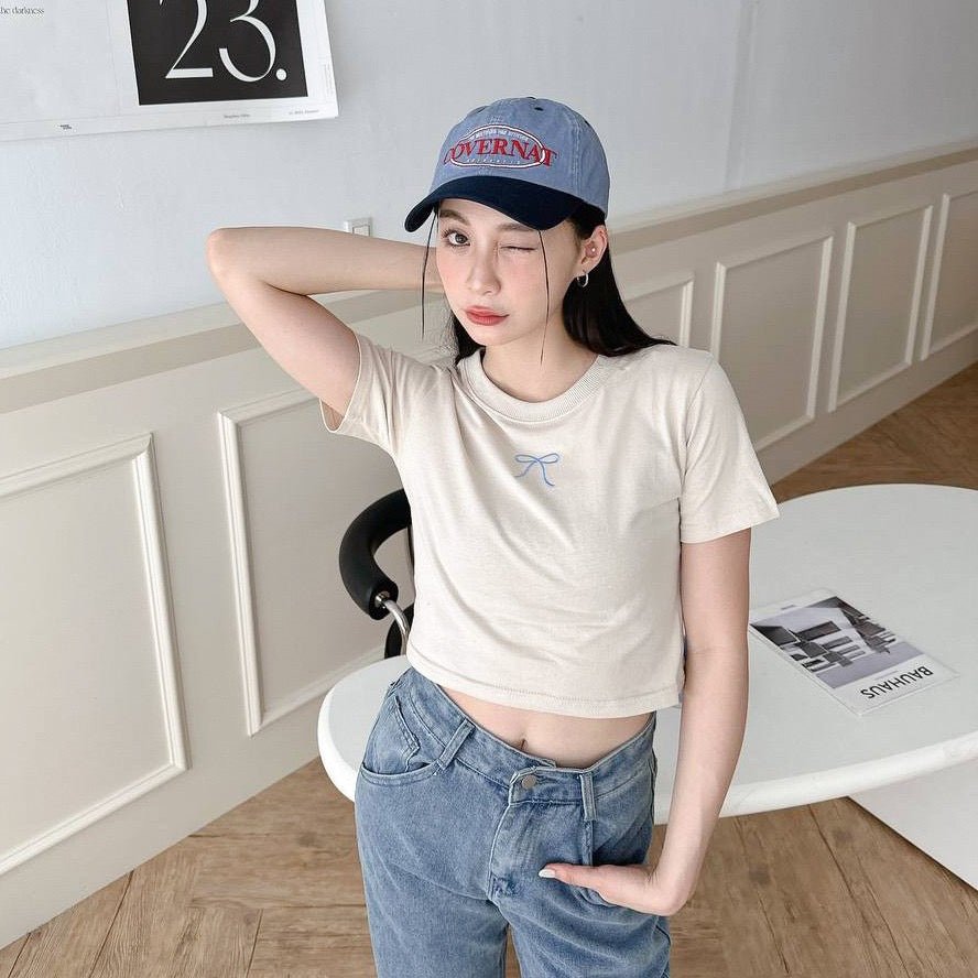 C384 Ribbon Crop Top - Idiot Sandwich Apparel Limited - 
