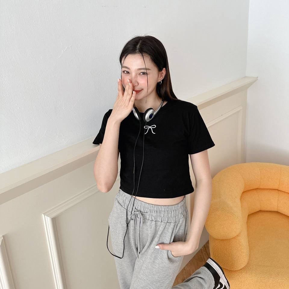 C384 Ribbon Crop Top - Idiot Sandwich Apparel Limited - 