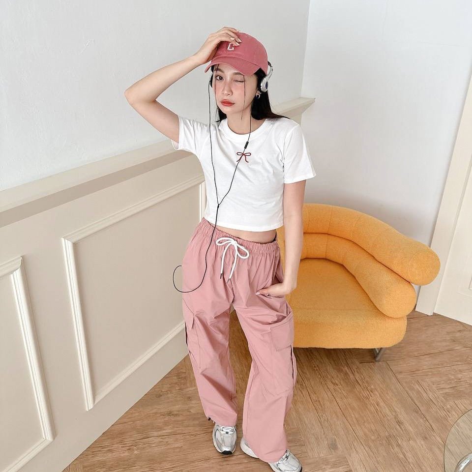 C384 Ribbon Crop Top - Idiot Sandwich Apparel Limited - 