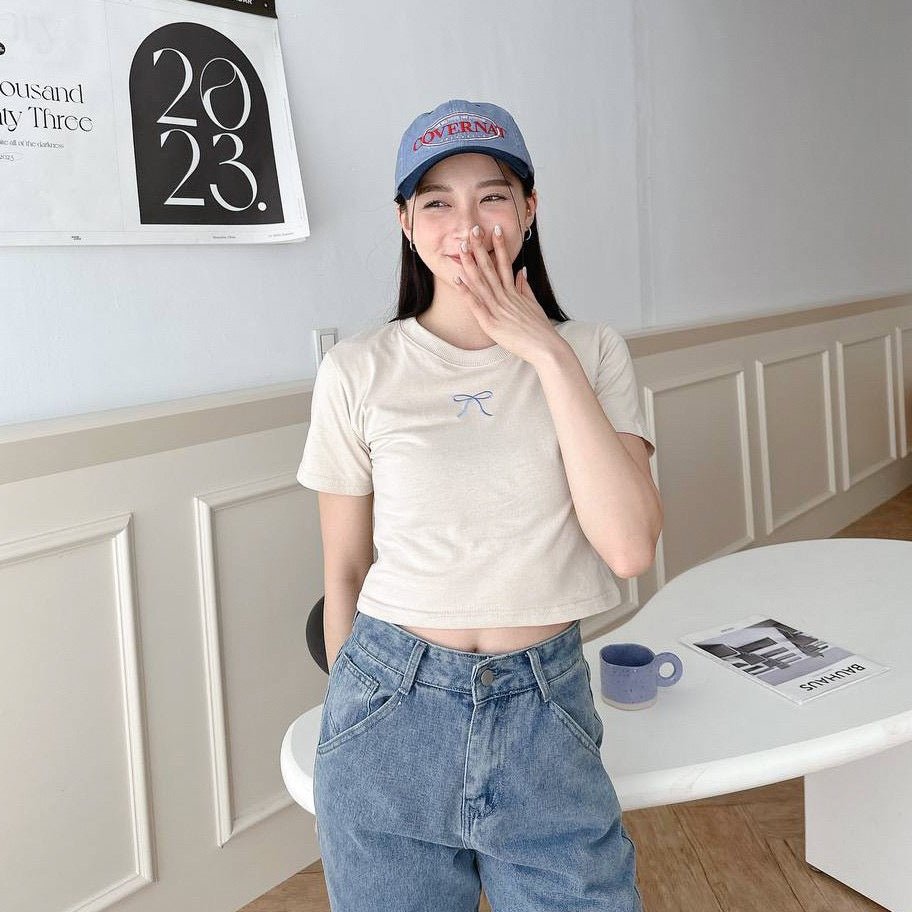 C384 Ribbon Crop Top - Idiot Sandwich Apparel Limited - 