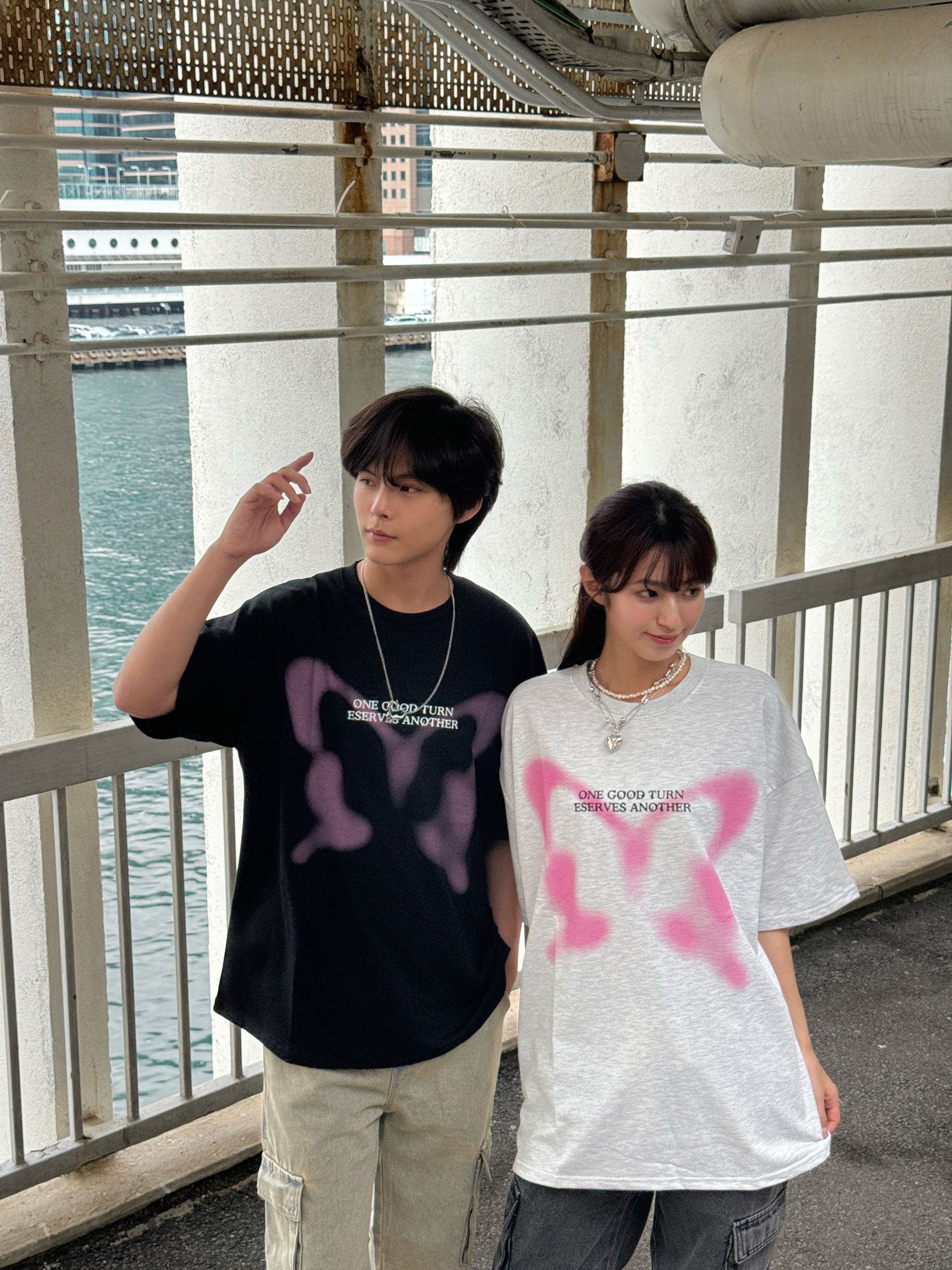 #C74 Spray Paint Butterfly T-shirt - Idiot Sandwich HK-