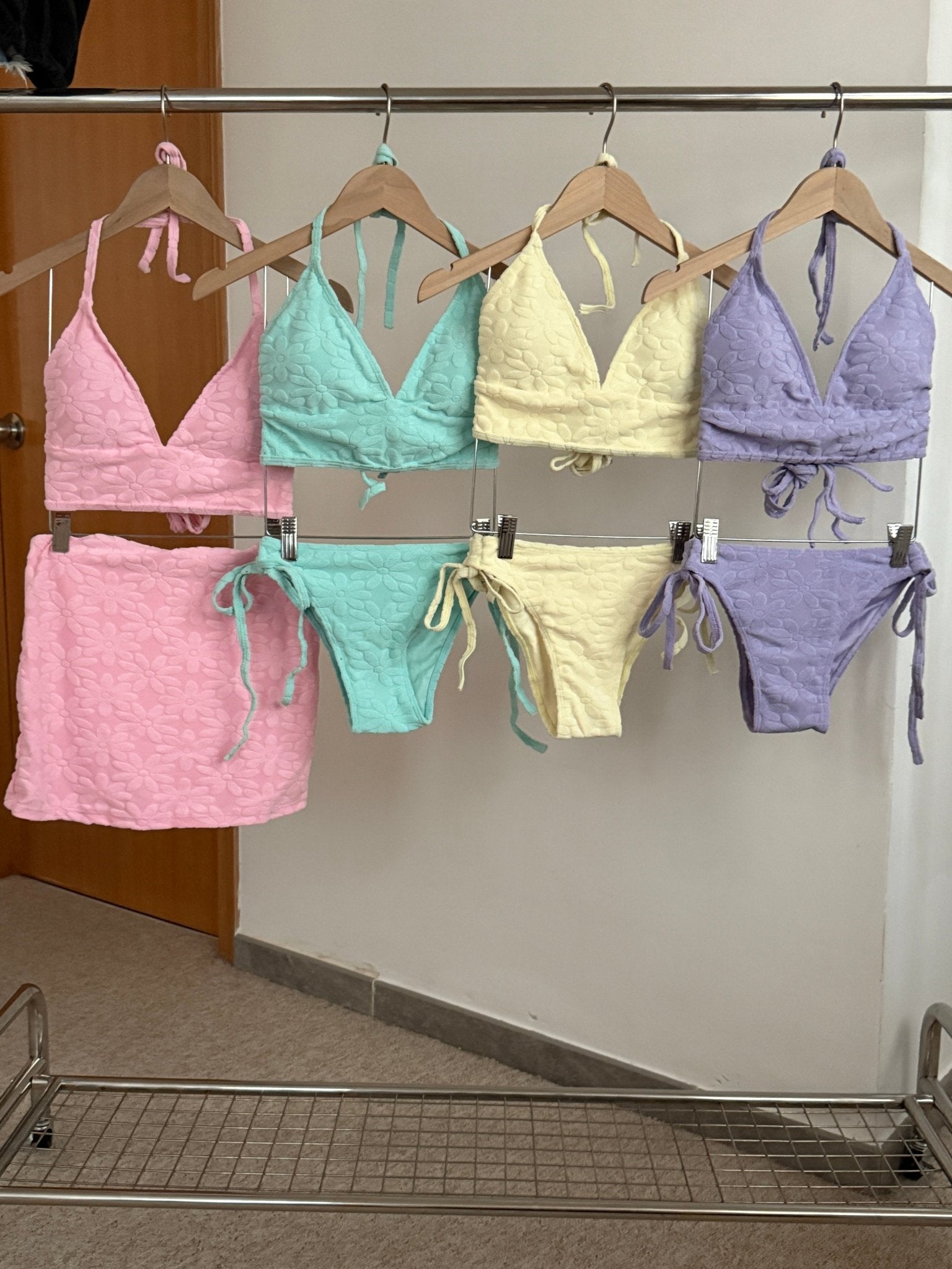 #IS164 Floral towel Bikini Set - Idiot Sandwich Apparel Limited - 