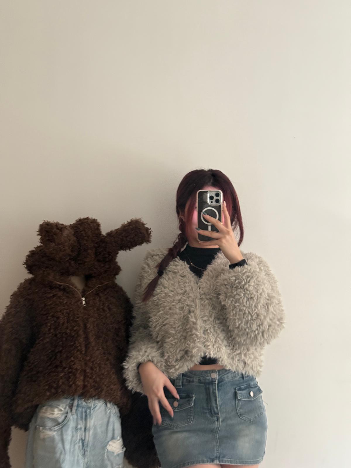 #IS69 Rabbit Ear Fluffy Hoodie - Idiot Sandwich HK - 