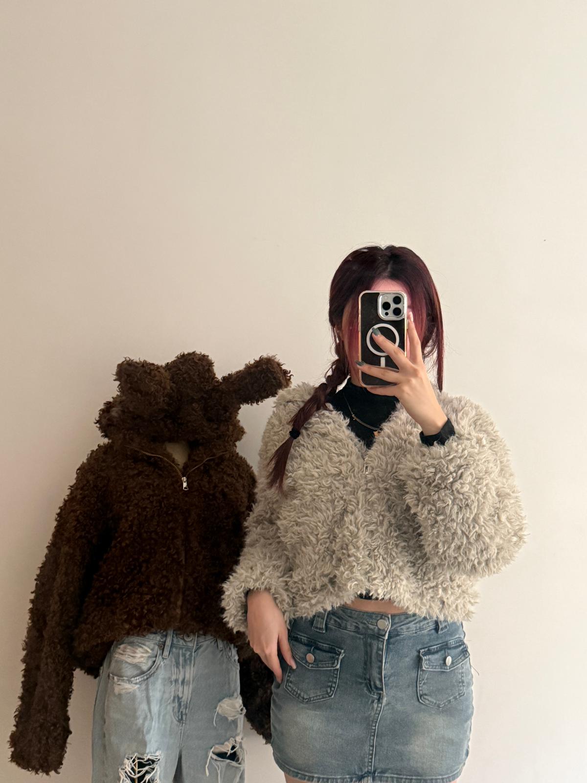 #IS69 Rabbit Ear Fluffy Hoodie - Idiot Sandwich HK - 