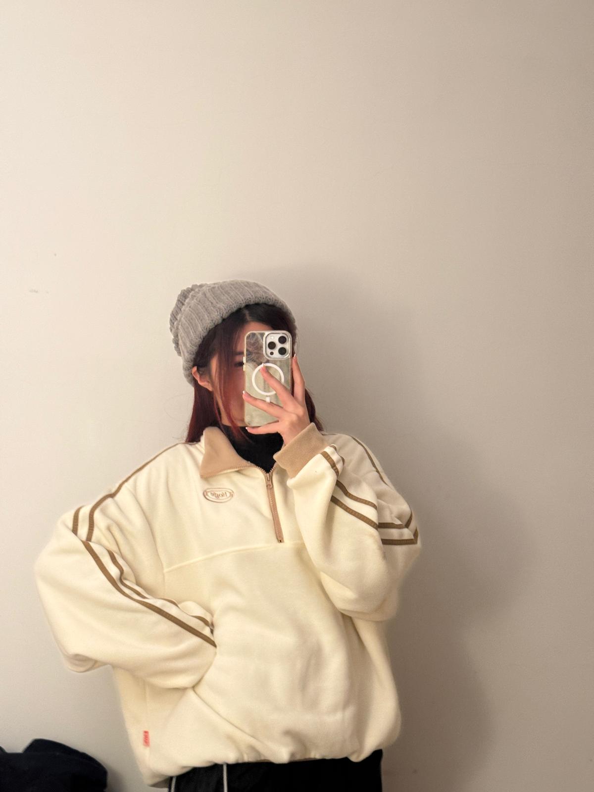 「聖誕最後一波連線」#IS80 Preppy Style Half - zip Sweatshirt - Idiot Sandwich HK - 