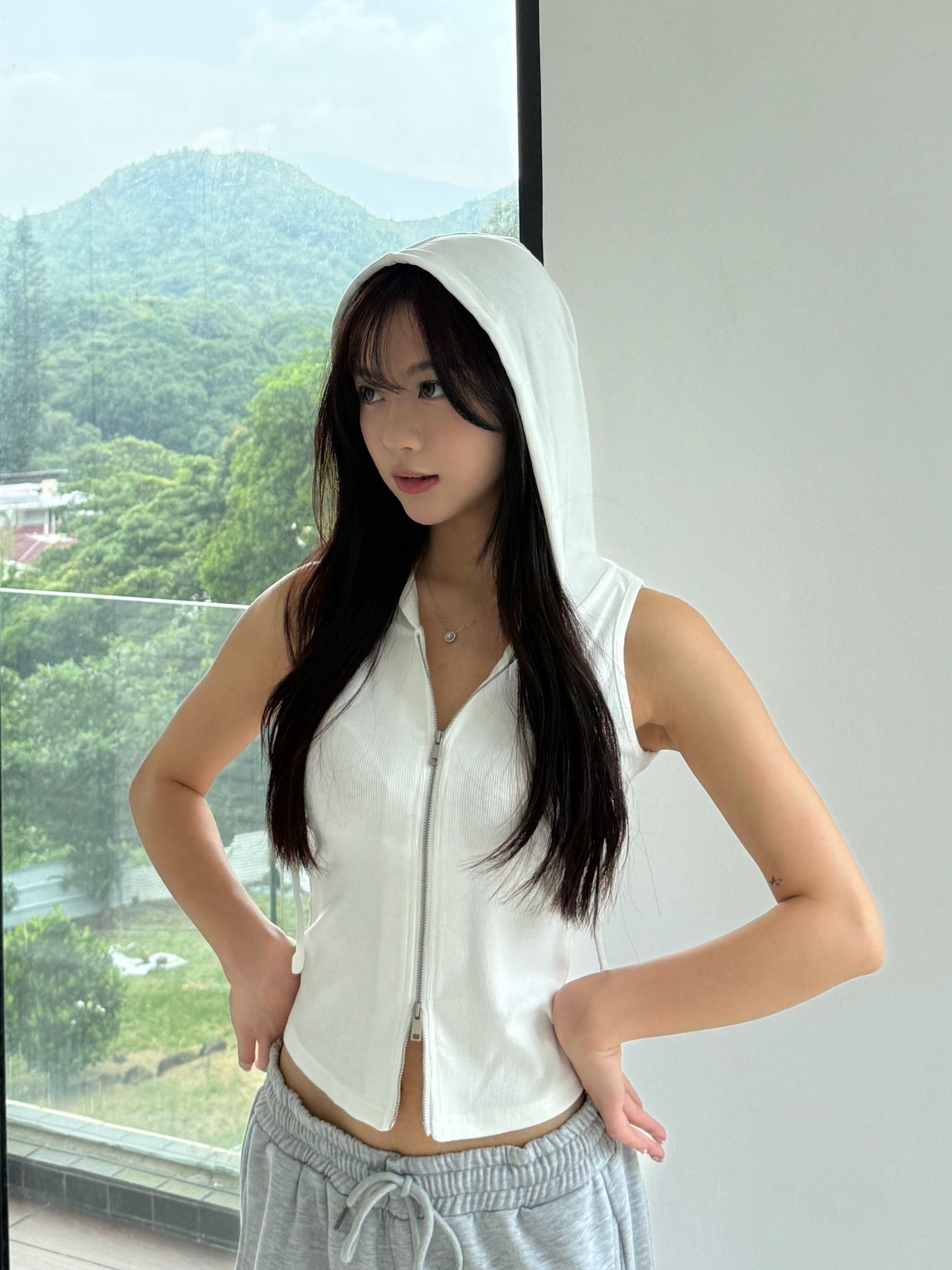 #MD63 Hooded Zipper Vest - Idiot Sandwich Apparel Limited - 