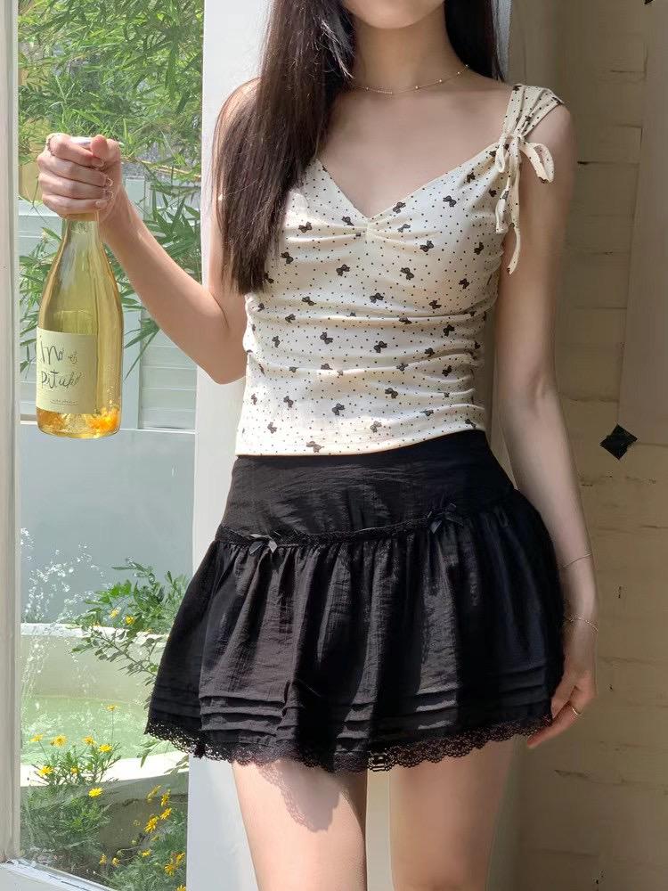 #MS06 Lace Mini Layered Skirt - Idiot Sandwich HK-