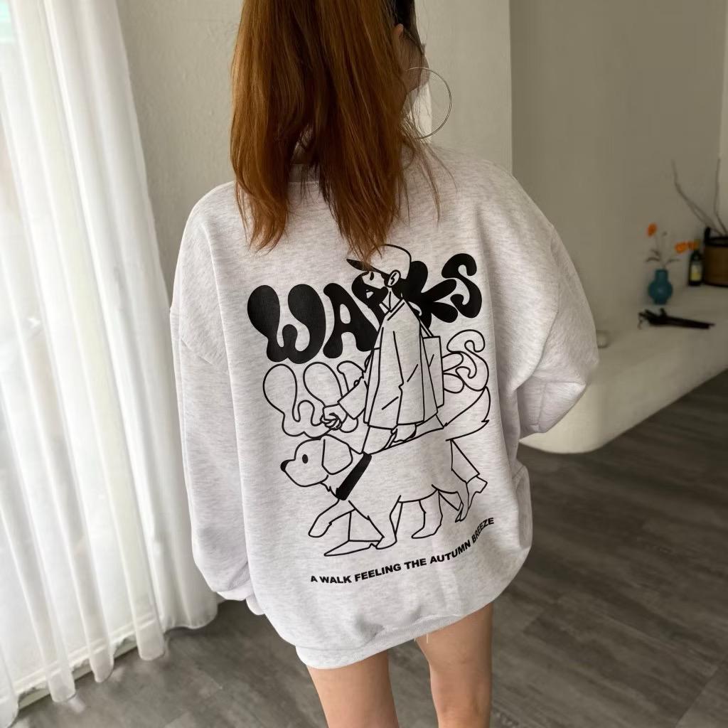 #SN06 Walks Dog Sweatshirt - Idiot Sandwich HK - 