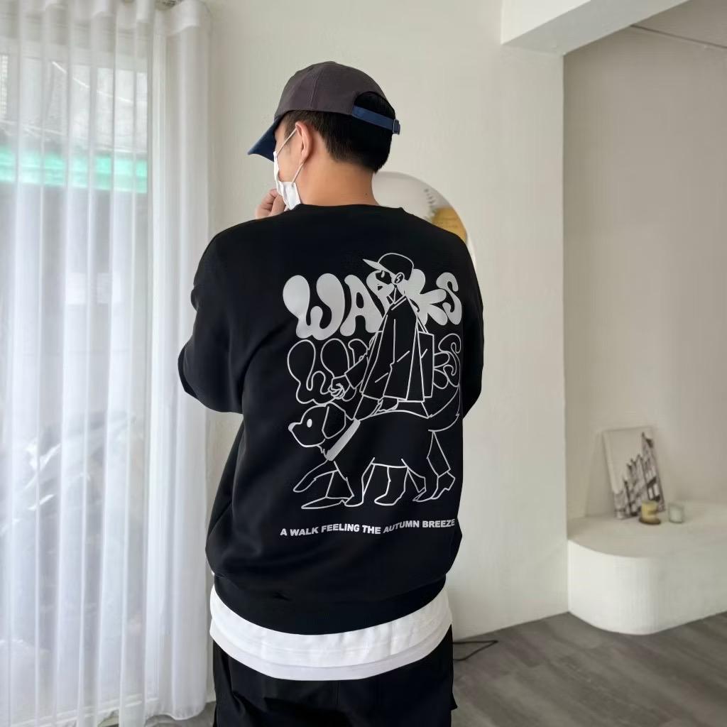 #SN06 Walks Dog Sweatshirt - Idiot Sandwich HK - 