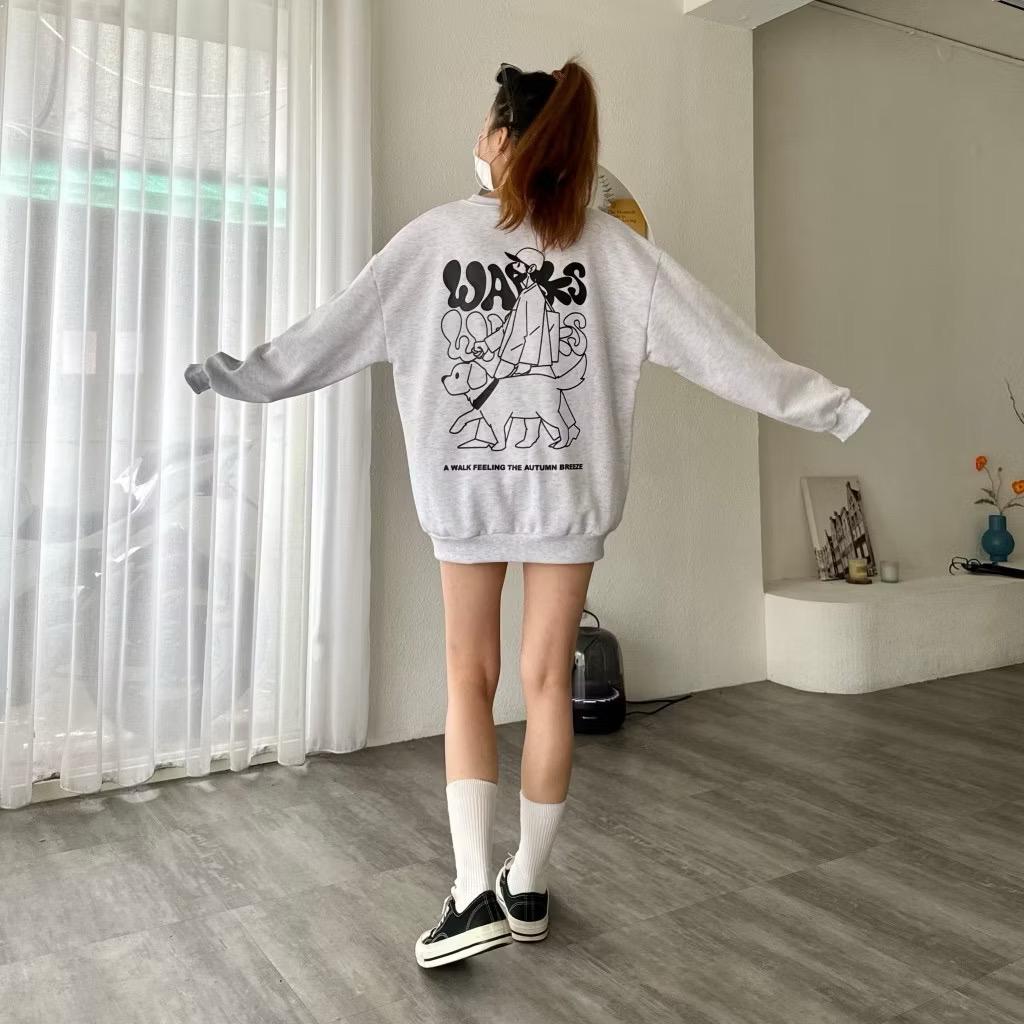 #SN06 Walks Dog Sweatshirt - Idiot Sandwich HK - 