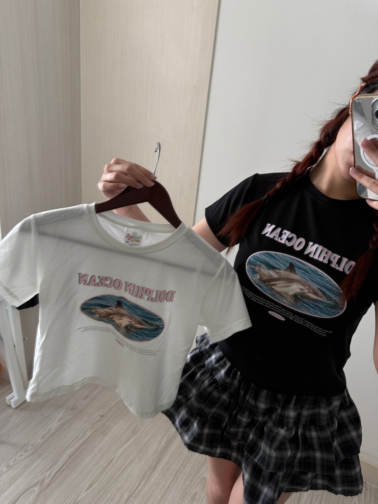 #THDAISY05 Dolphin Ocean Crop Top - Idiot Sandwich Apparel Limited - 