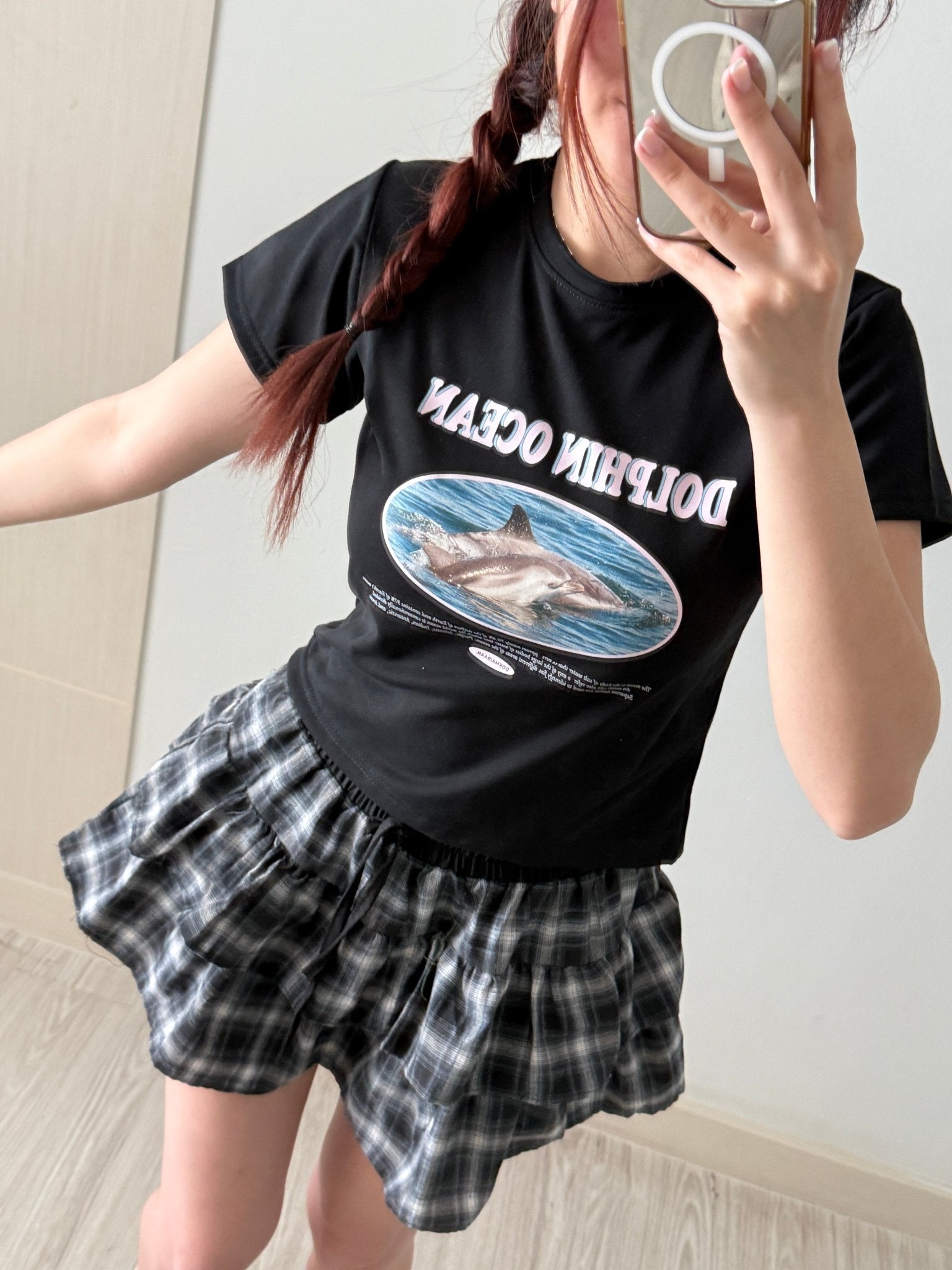 #THDAISY05 Dolphin Ocean Crop Top - Idiot Sandwich Apparel Limited - 