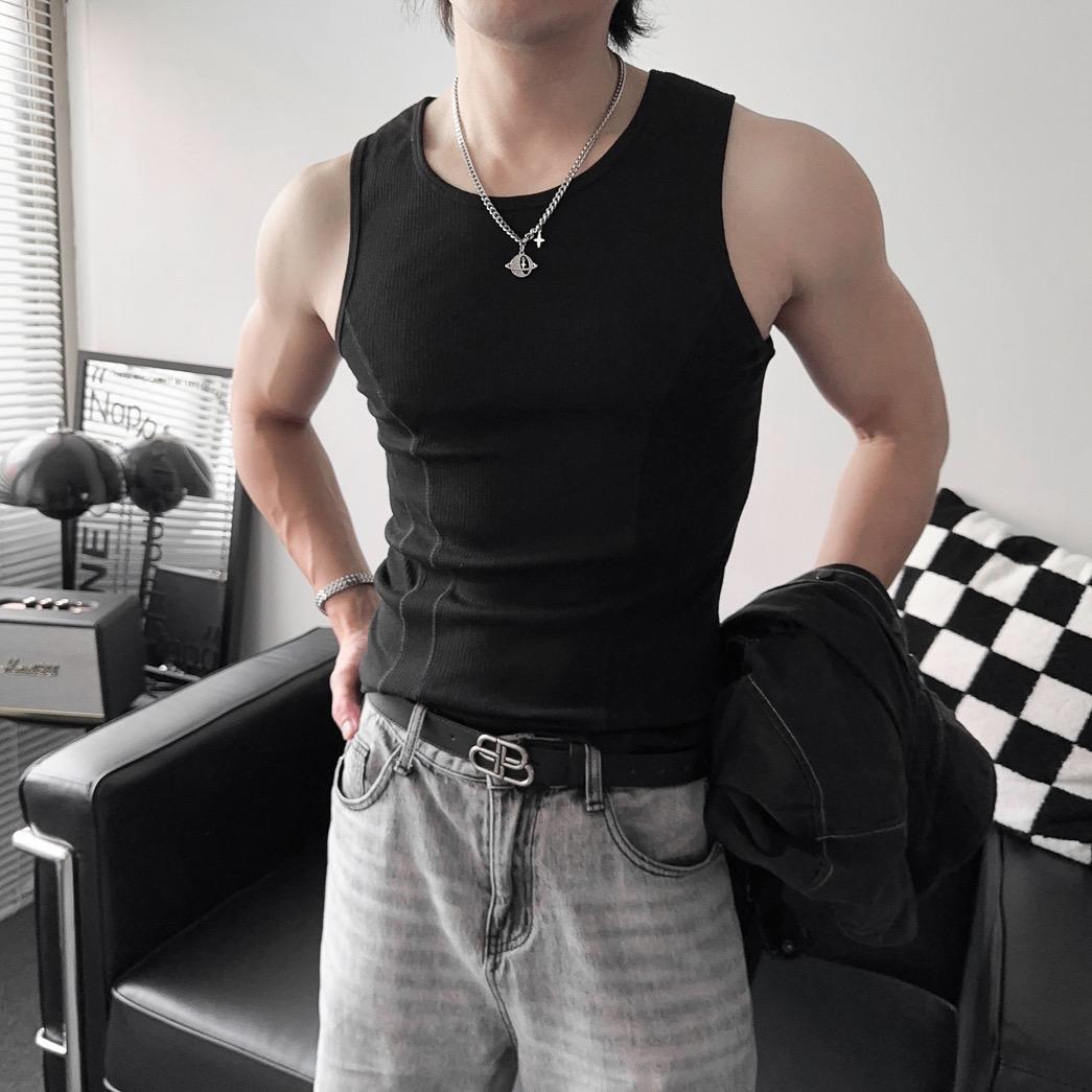 #TW17 Elastic Ribbed Fit Vest - Idiot Sandwich Apparel Limited - 