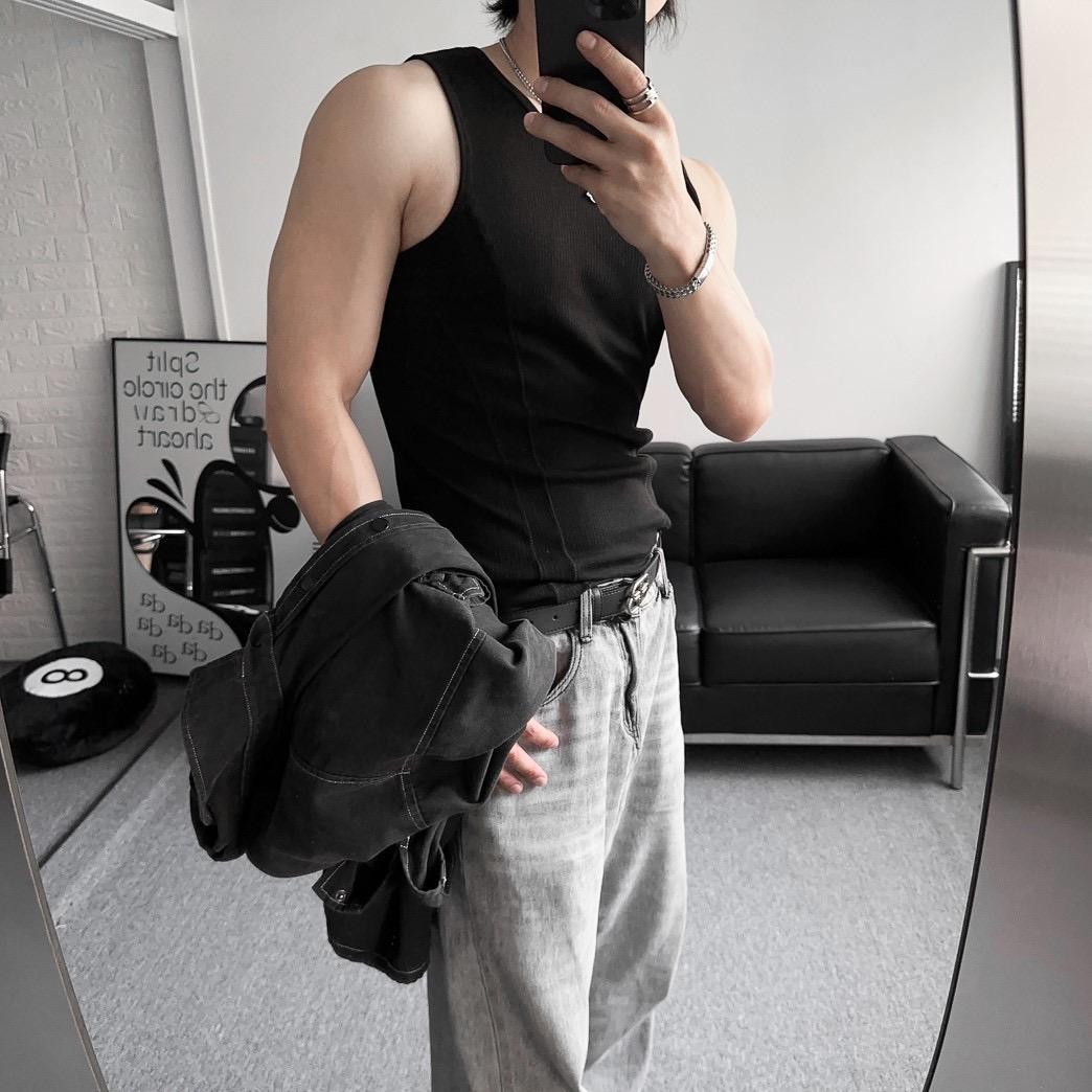 #TW17 Elastic Ribbed Fit Vest - Idiot Sandwich Apparel Limited - 