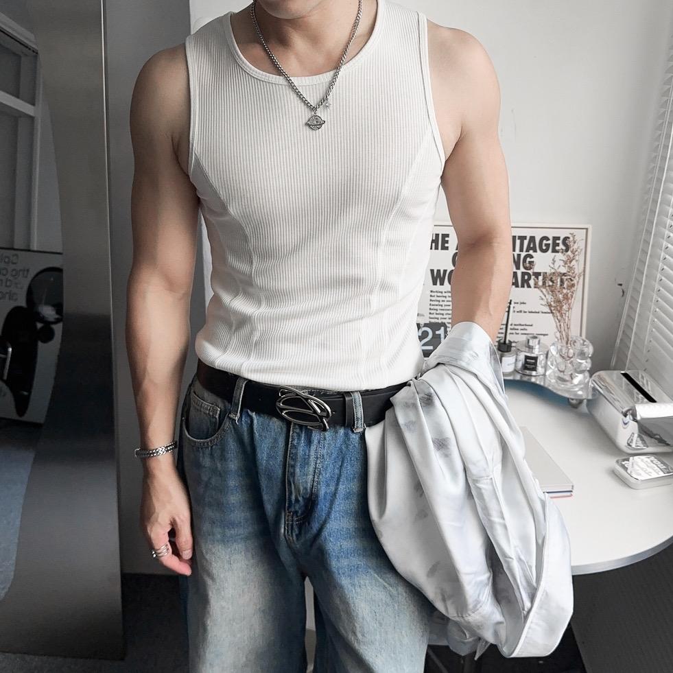 #TW17 Elastic Ribbed Fit Vest - Idiot Sandwich Apparel Limited - 