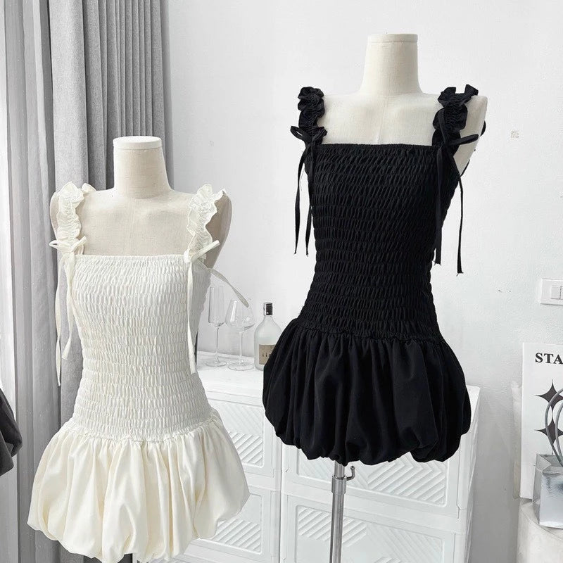 #VN8901 Puff Ribbon Dress