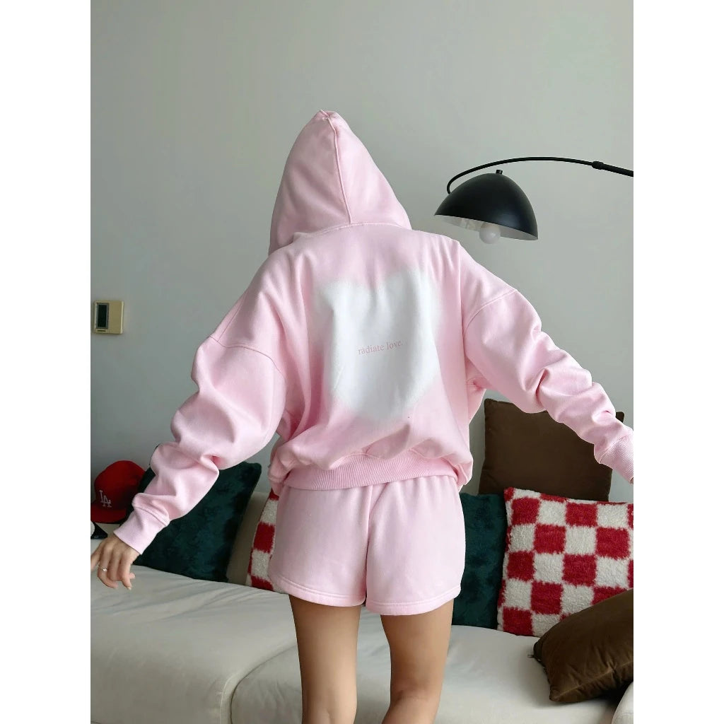 #VNIN02 Radiate Love Heart Zip-up Hoodie