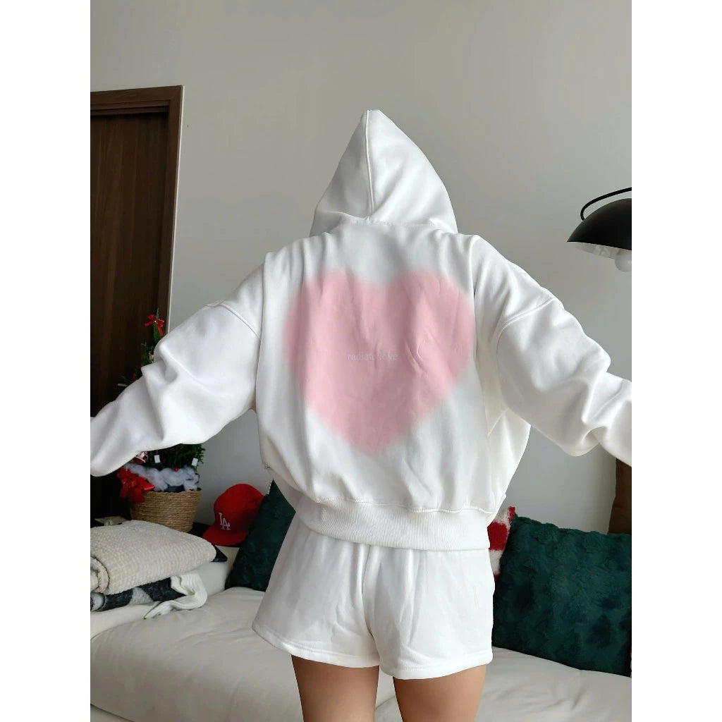 #VNIN02 Radiate Love Heart Zip-up Hoodie