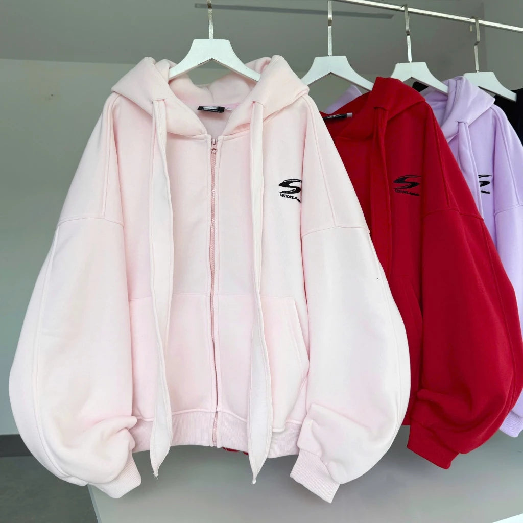 #VNSS04 Embroidery S Zip-up Hoodie