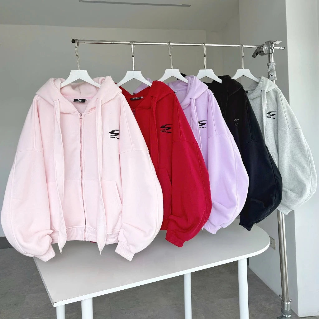 #VNSS04 Embroidery S Zip-up Hoodie