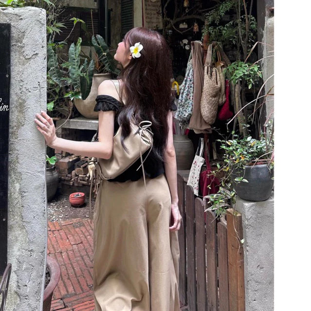 #VNGC03 WILD-LEG DETAIL PANTS