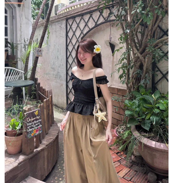#VNGC03 WILD-LEG DETAIL PANTS