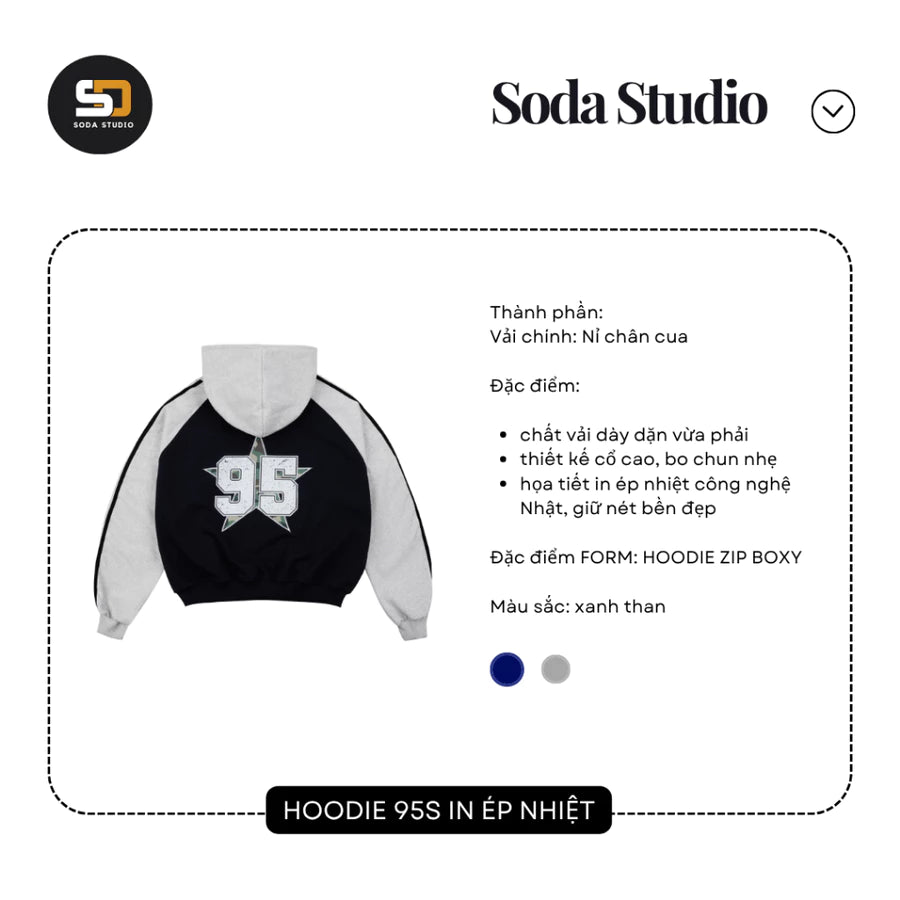 #VNSODA01 ROCKSTAR 95 ZIP-UP HOODIE