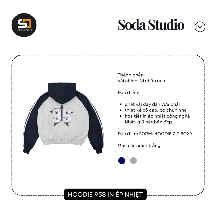 #VNSODA01 ROCKSTAR 95 ZIP-UP HOODIE