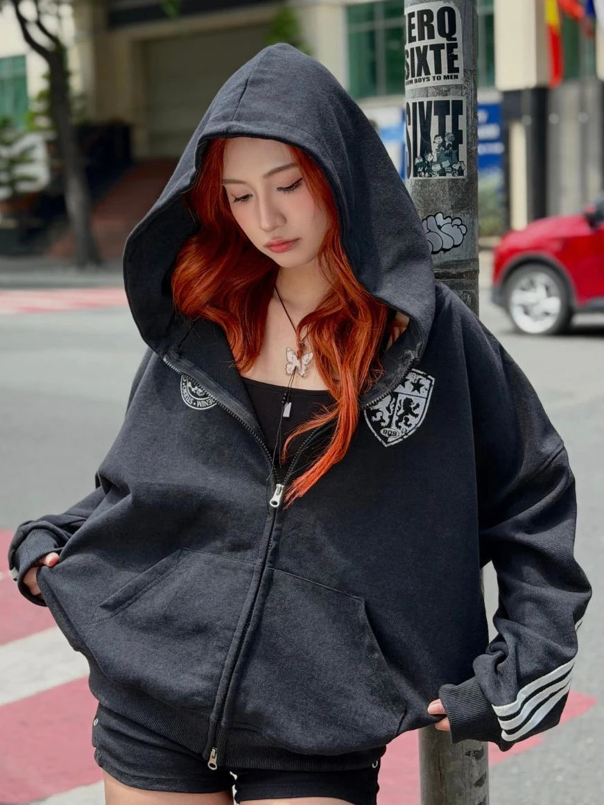 #VNHV01 90 WASH ZIP-UP HOODIE
