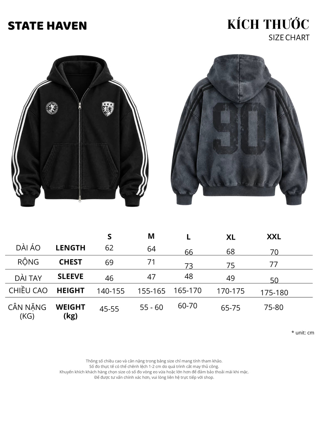 #VNHV01 90 WASH ZIP-UP HOODIE