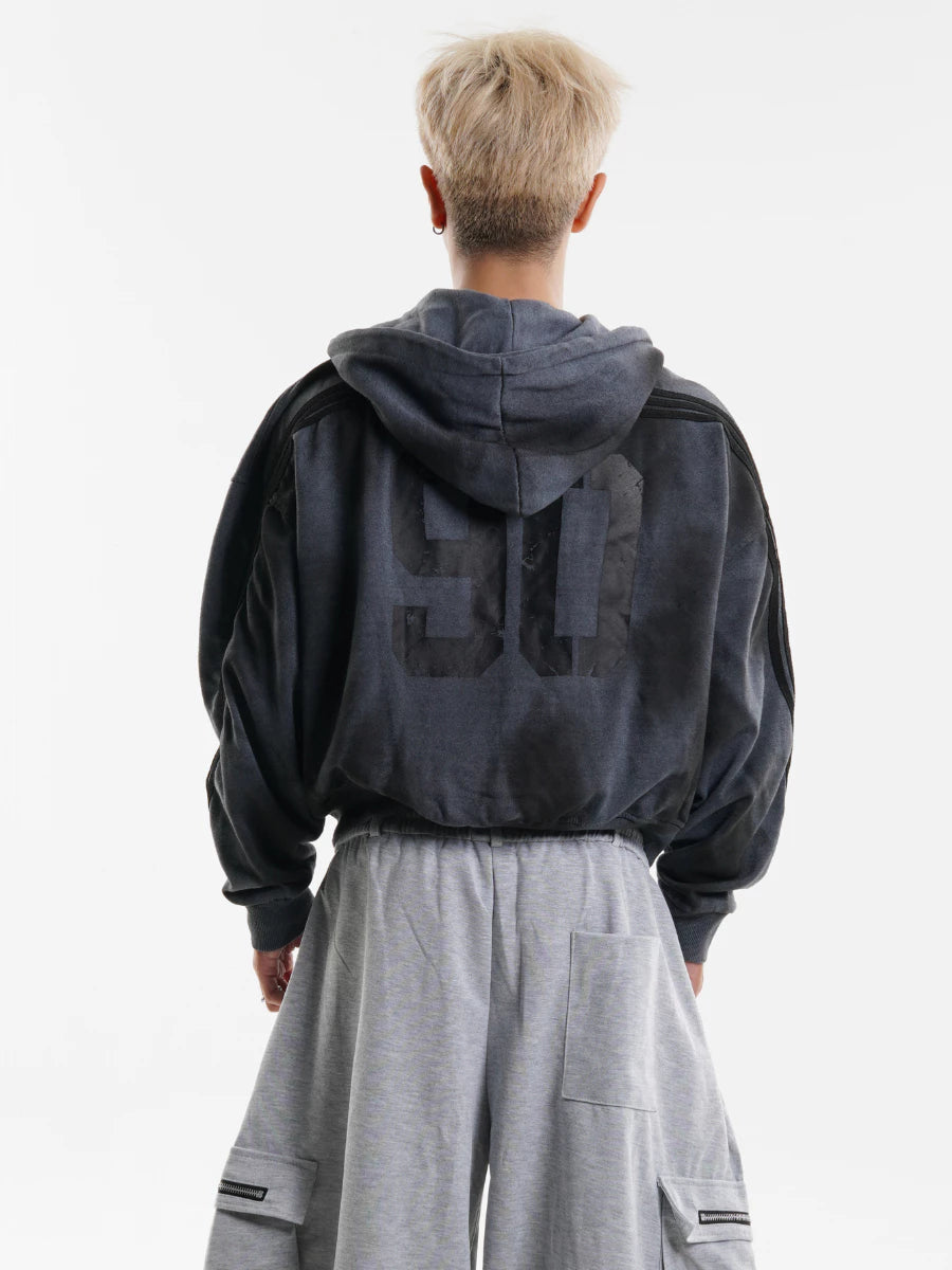 #VNHV01 90 WASH ZIP-UP HOODIE