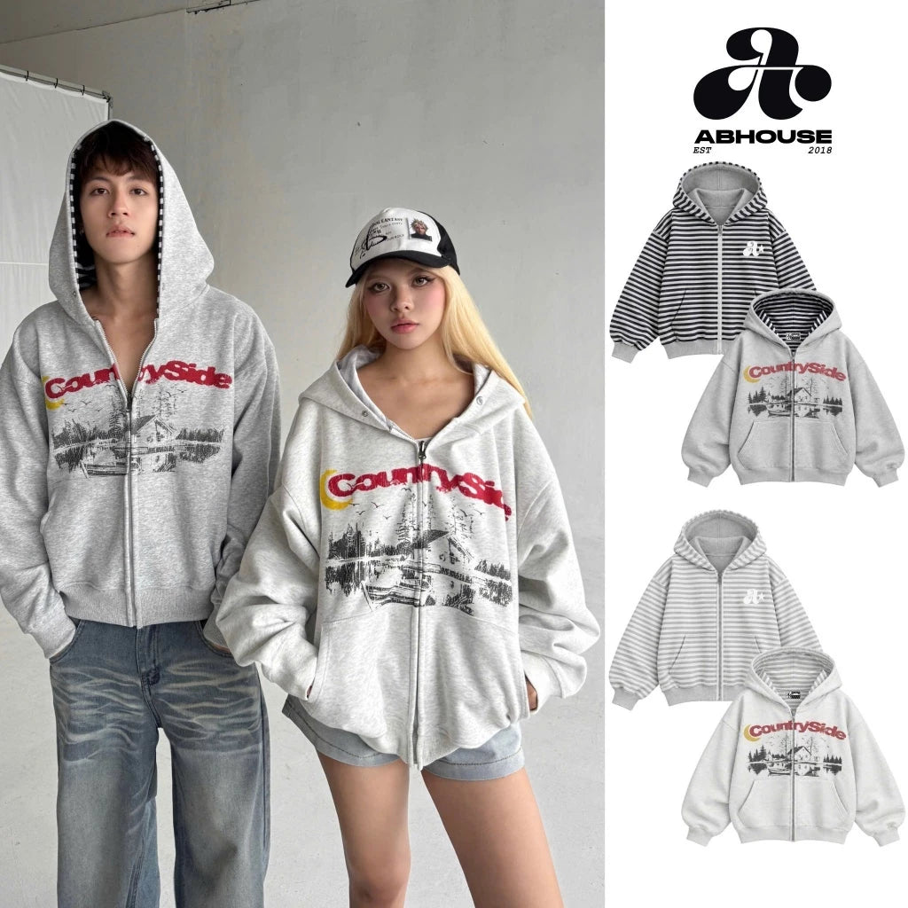 #VNAB23 COUNTRYSIDE REVERSIBLE ZIP-UP HOODIE