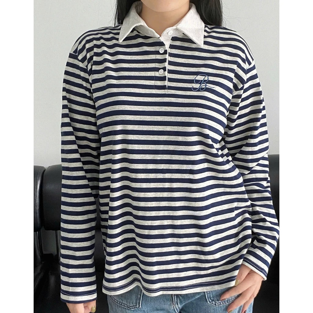 #VNBY05 Striped Long Sleeve Tee