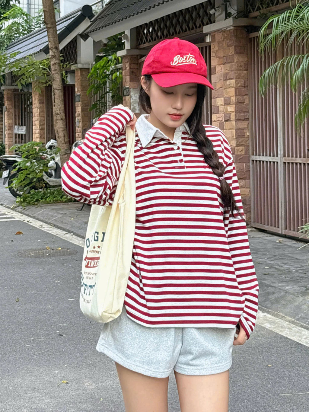 #VNBY05 Striped Long Sleeve Tee