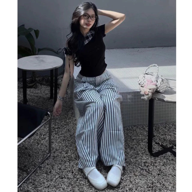 #VNGC02 BM STRIPED PANTS