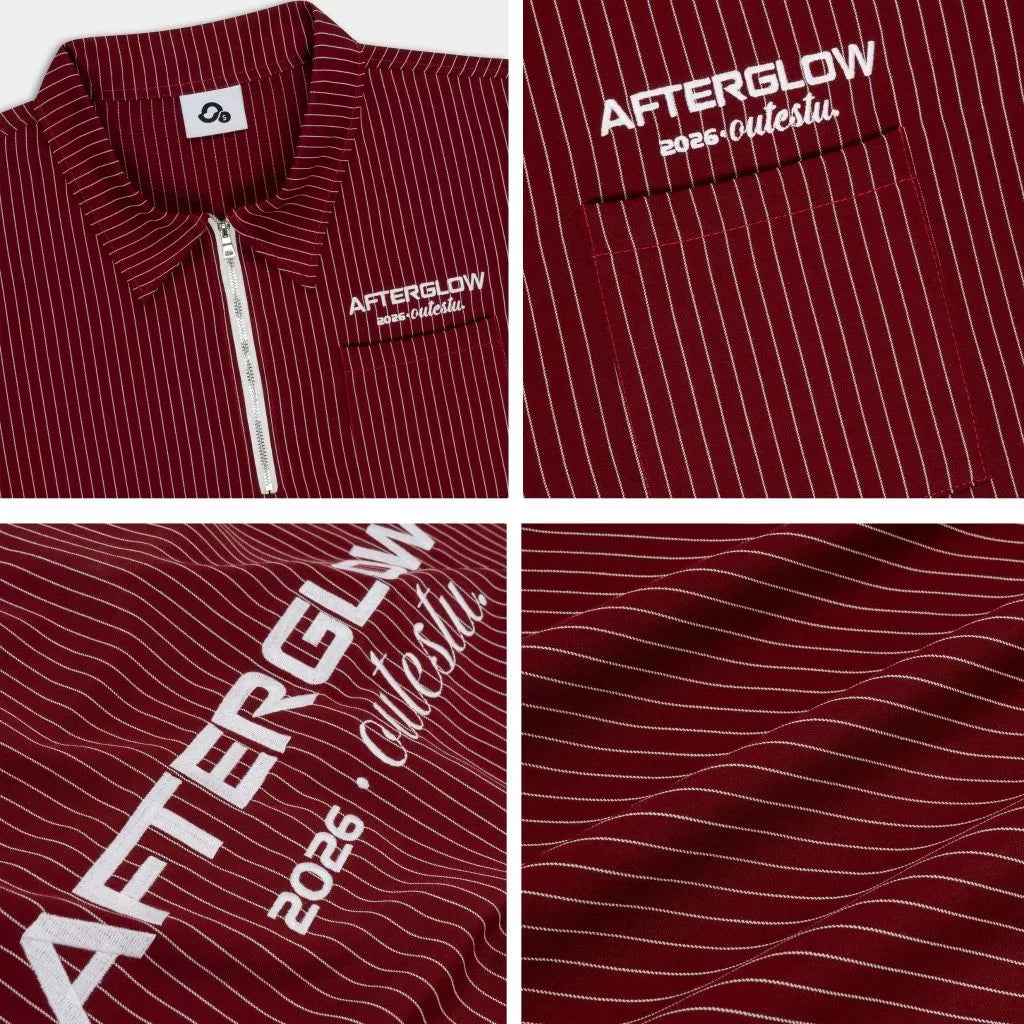 #VNOU05  Afterglow Striped Short-Sleeve Shirt