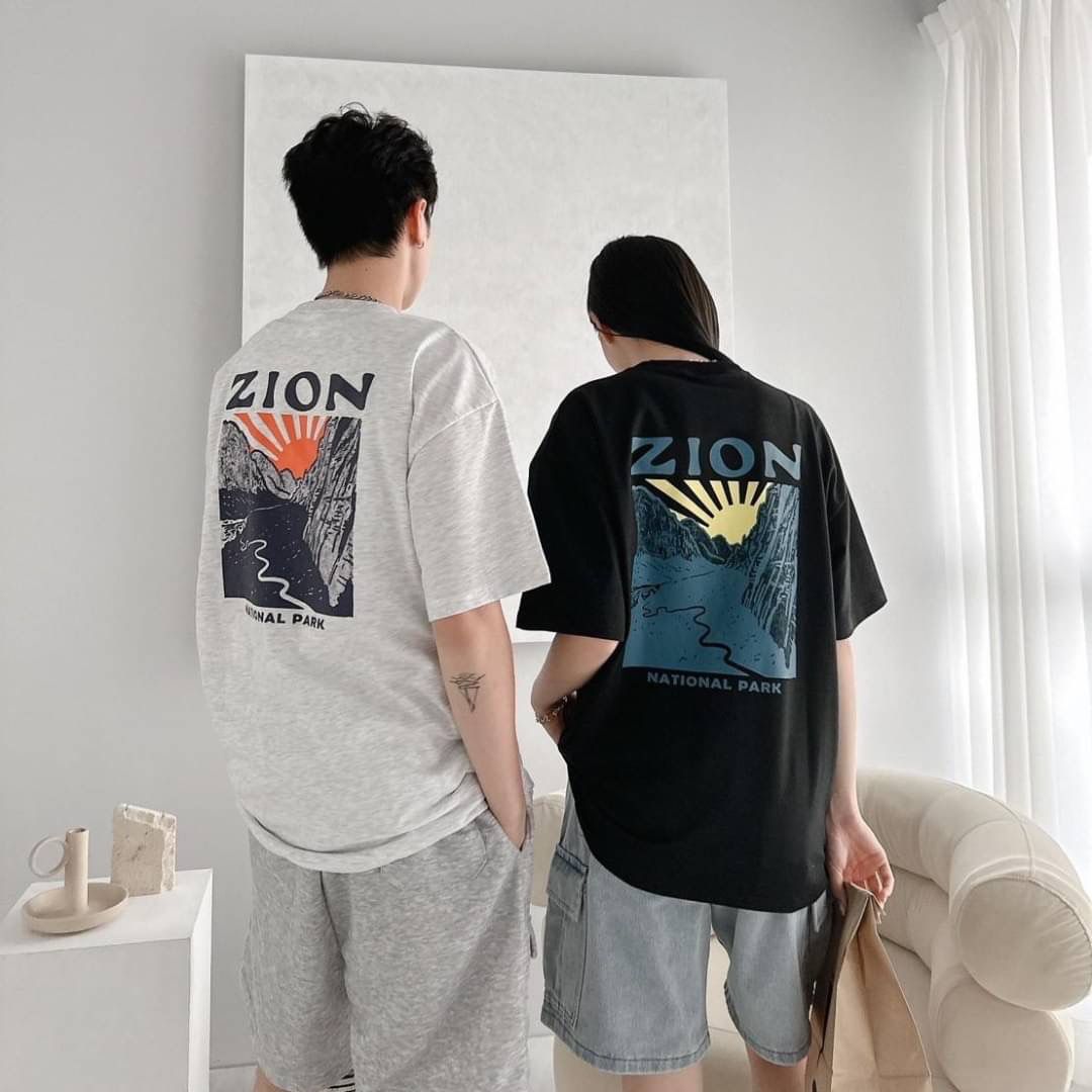 #C19 ZION Sunrise Illustration T-shirt - Idiot Sandwich HK-
